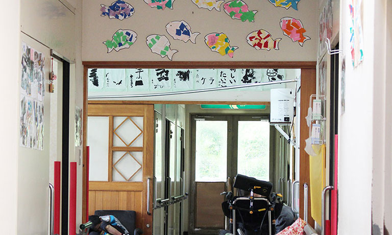 高取町にある「明日香園」障害者支援施設の施設内